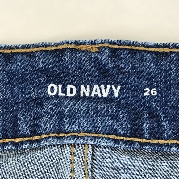 Old Navy High Rise O.G. Loose Jeans Women’s Plus Size 26 Raw Hem Stretch - Picture 11 of 15